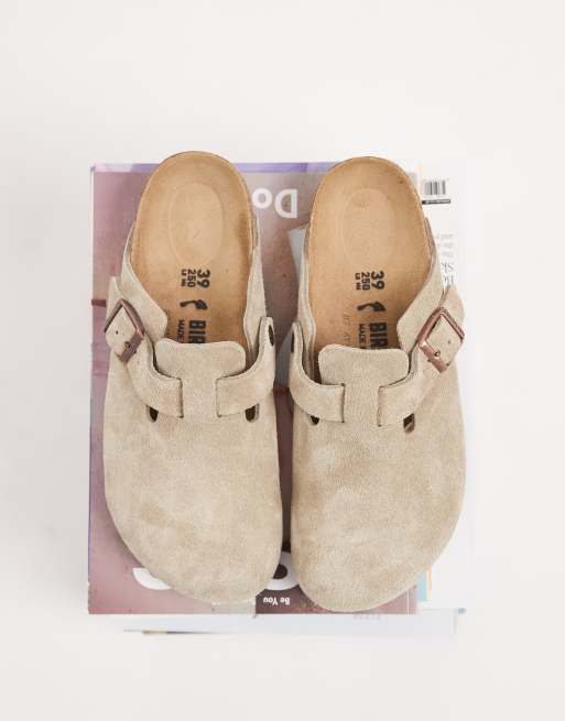 Birkenstock Boston suede clogs in taupe , 5 of 5