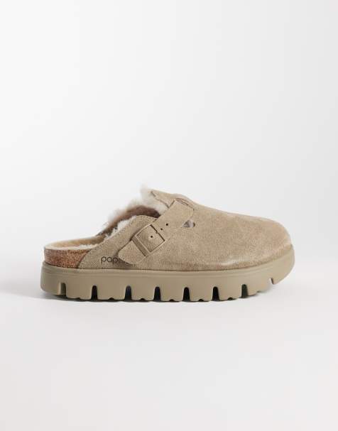Birkenstock Boston træsko med plateau i taupe - view 1