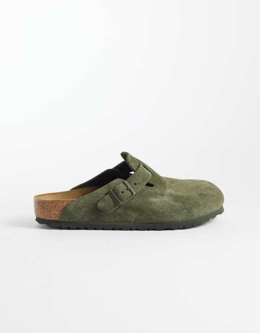 Birkenstock - Boston - Uniseks klompen van suède in thijmgroen, 2 van 4
