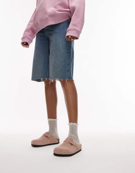 Birkenstock – Boston – Wildleder-Clogs in Hellrosé, 2 von 4