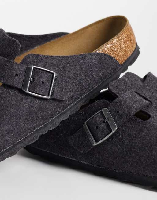 Birkenstock Boston wollen clogs in antraciet, 4 van 4