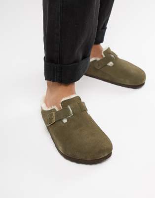 birkenstock boston forest suede