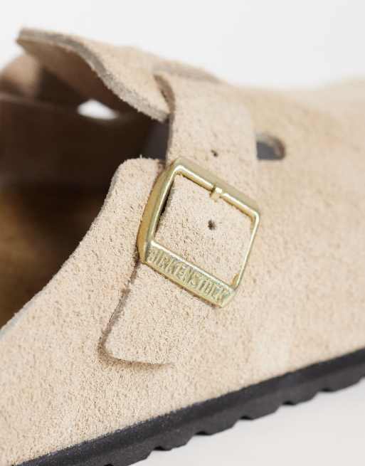 Birkenstock - Boston - Zoccoli in camoscio color sabbia , 4 di 4