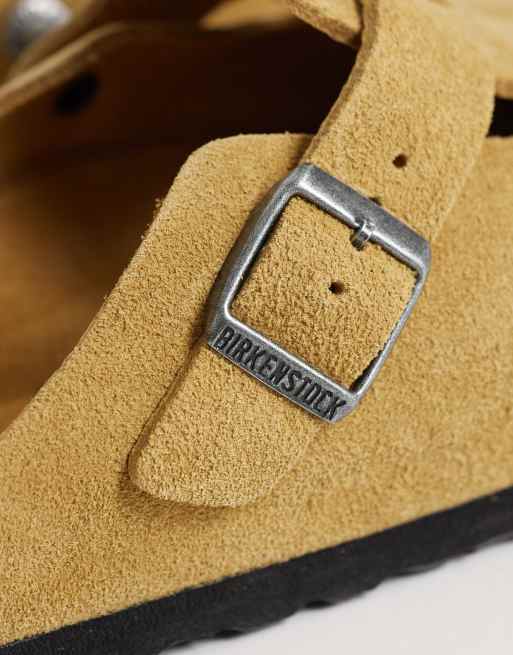 Birkenstock - Boston - Zoccoli in camoscio marrone sughero, 2 di 4