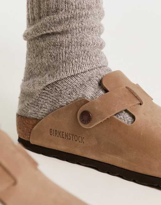 Birkenstock - Boston - Zoccoli in pelle marrone tabacco, 3 di 4