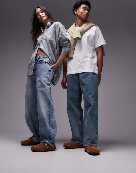 Birkenstock - Boston - Zoccoli unisex color cuoio in camoscio con interno in montone - view 1