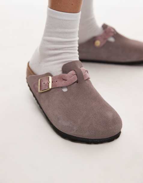 Birkenstock braided Boston clog in faded purple - view 1