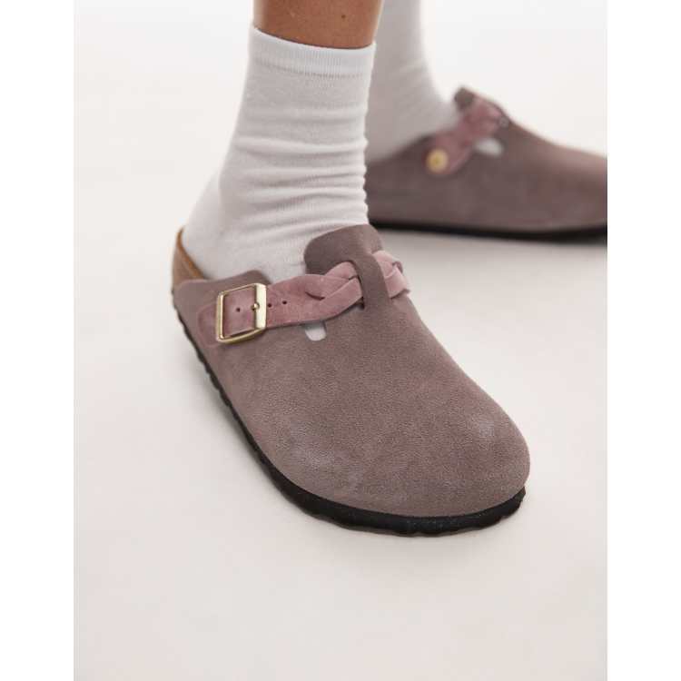 Birkenstock braided Boston clog in faded purple | ASOS