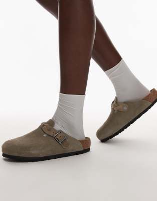  braided Boston clog in taupe