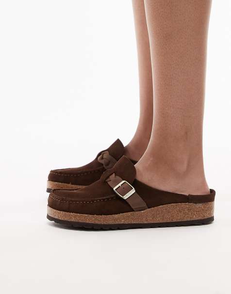 Birkenstock – Buckley – Bruna, flätade tofflor i mocka - view 1