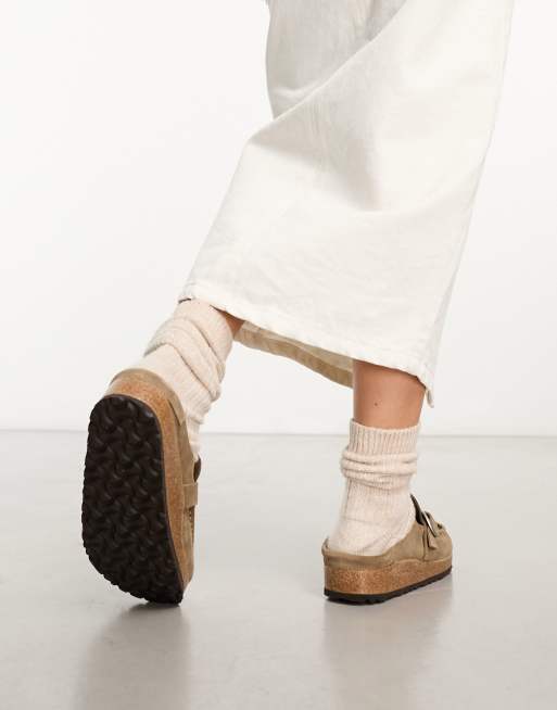 Birkenstock Buckley Sabot in camoscio marrone talpa