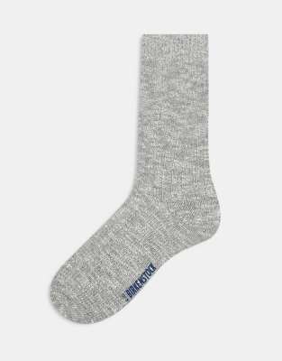 Birkenstock - Chaussettes en coton effet flammé - Gris