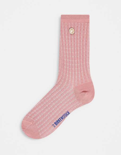 Birkenstock - Chaussettes texturées gaufrées - Rose pastel