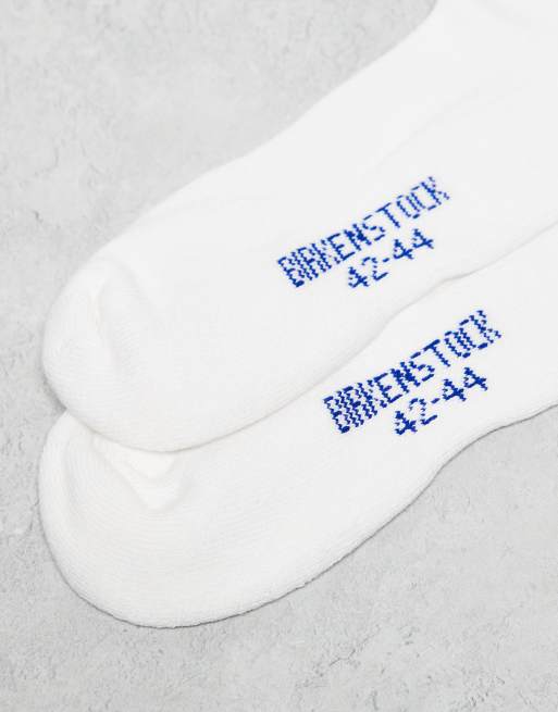 Birkenstock cotton crew stripe socks in white/black, 3 of 3