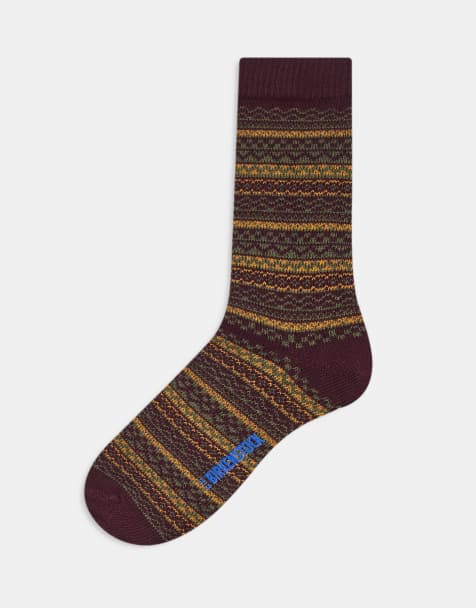 Birkenstock cotton pattern socks in red - view 1