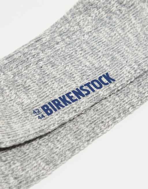 Birkenstock cotton slub socks in grey, 2 of 3