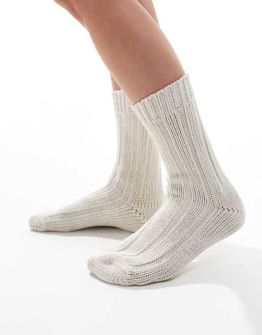 Birkenstock Cotton Twist cotton womens socks in beige, 3 of 4