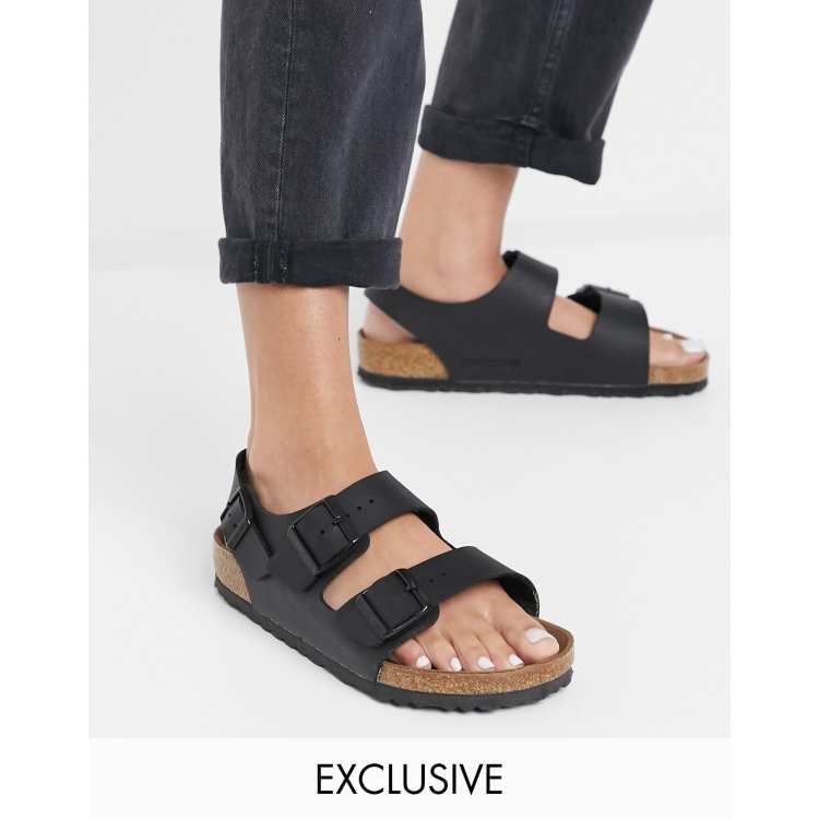 Birkenstock Exclusive Milano Vegane Sandalen in Schwarz ASOS