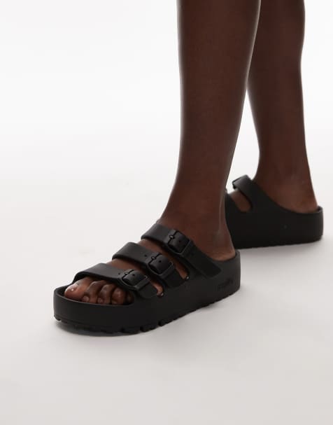 Birkenstock – Florida Flex Platform – EVA-Sandalen in Schwarz mit Plateausohle - view 1