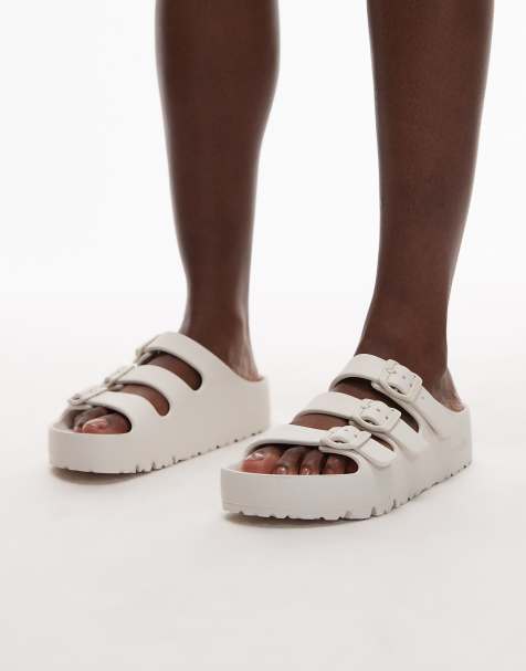 Birkenstock - Florida Flex - Sandali con plateau in EVA color guscio d'uovo - view 1