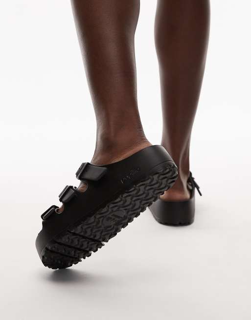 Birkenstock – Florida Flex – Svarta platåsandaler i EVA-material, 3 av 4