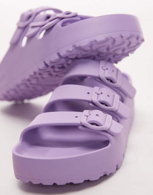 Birkenstock – Florida III Flex – Lila platåsandaler i EVA-material , 2 av 4
