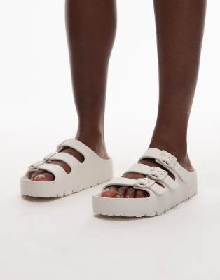 Birkenstock - Florida III - in Eierschalenweiß mit flexibler EVA-Plateausohle