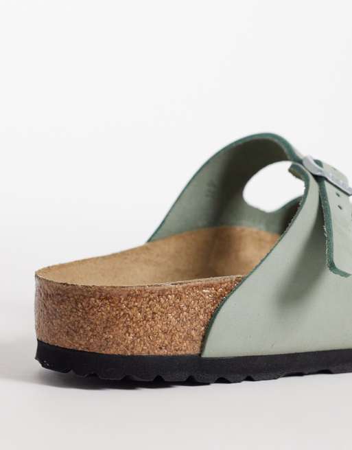 Birkenstock – Florida – Salviagröna sandaler i läder, 3 av 4