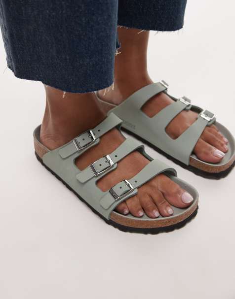 Birkenstock Florida sandals in pure sage  - view 1