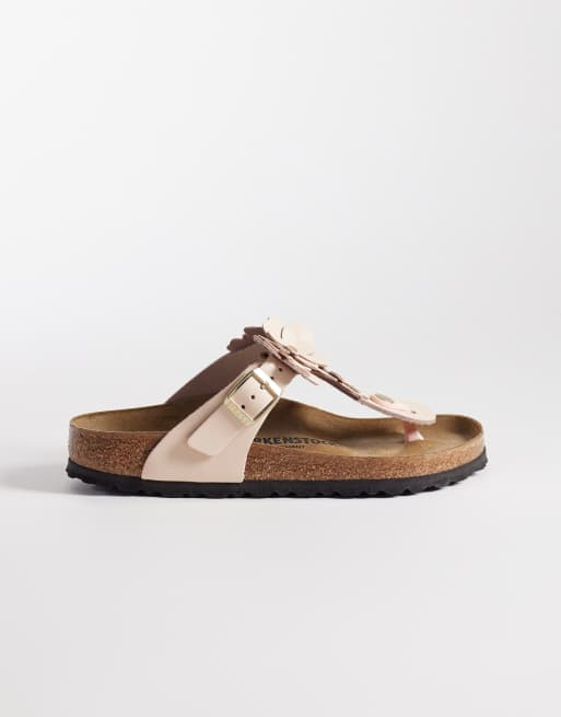 Birkenstock Gizeh Flowers sandals in light rose, 3 of 4