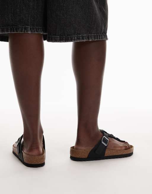 Birkenstock – Gizeh – Svarta, flätade sandaler i oljat läder, 2 av 4