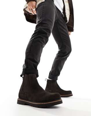 Birkenstock Highwood chelsea boots in mocha suede - ASOS Price Checker