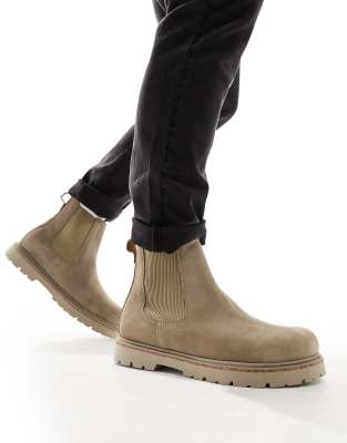 Birkenstock Highwood chelsea boots in taupe suede