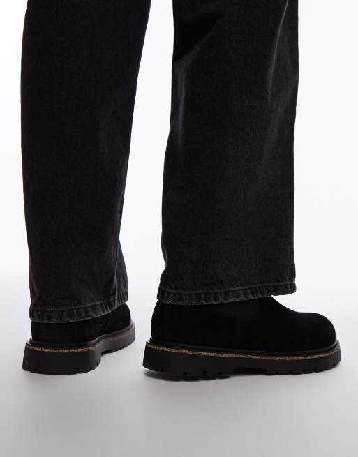 Birkenstock - Highwood - Sorte Chelsea-støvler i ruskind, 3 af 4