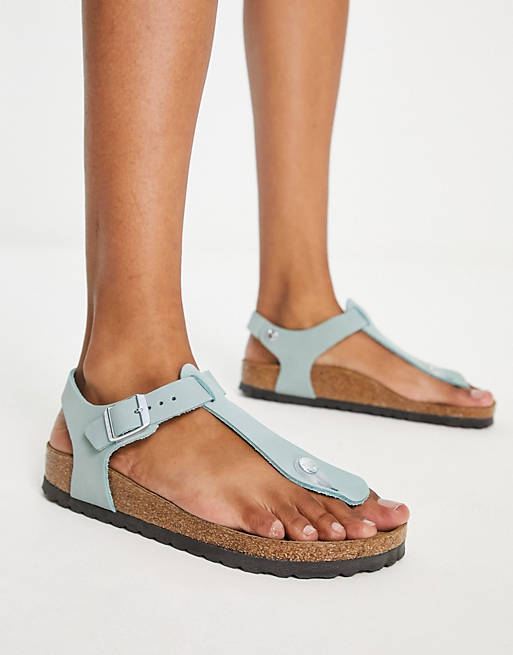 timeren kompas Fordeling Birkenstock Kairo soft nubuck flat sandals in faded aqua | ASOS