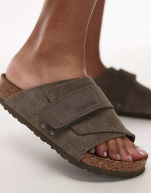 Birkenstock Kyoto sandal in concrete grey suede/leather, 3 of 4