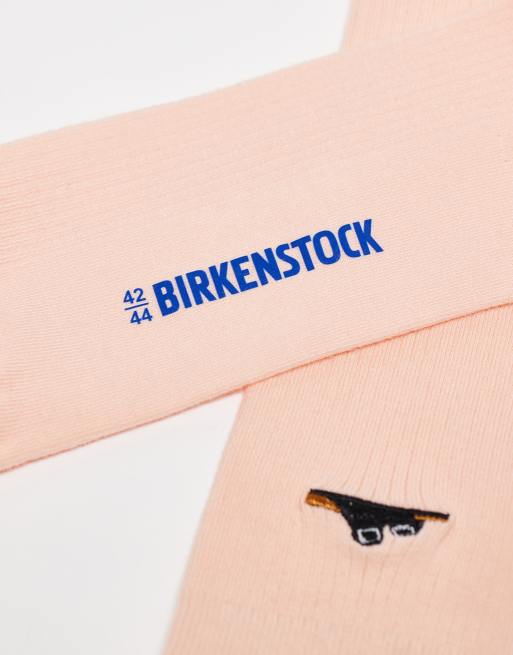 Birkenstock – Ljusrosa, ribbade bomullsstrumpor i unisex-modell, 3 av 3