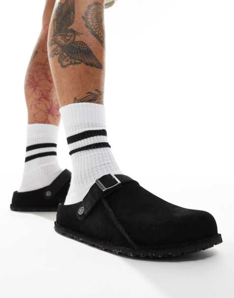Birkenstock Lutry clogs in black suede - view 1