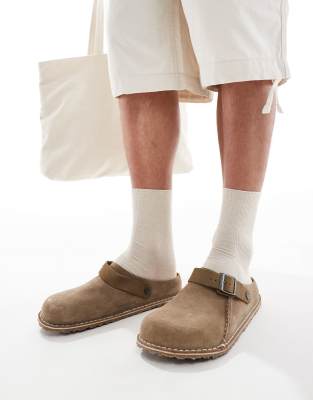 Birkenstock - Lutry - Unisex-Clogs aus Wildleder in Braun