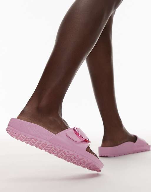 Birkenstock Madrid big buckle EVA sandals in pink, 4 of 4