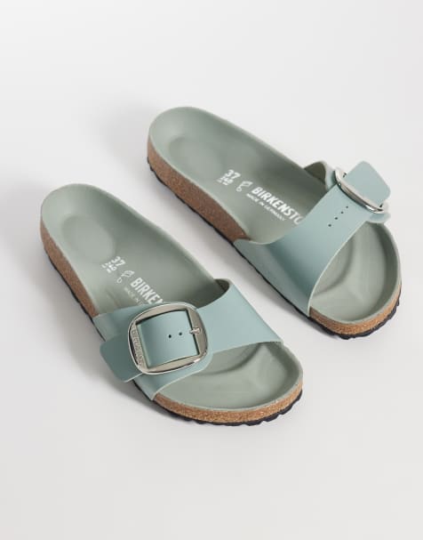 Birkenstock - Madrid Big Buckle - Sandalias color salvia puro de charol con hebilla grande - view 1