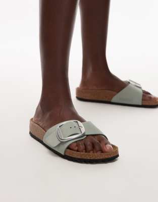  Madrid big buckle sandals in pure sage