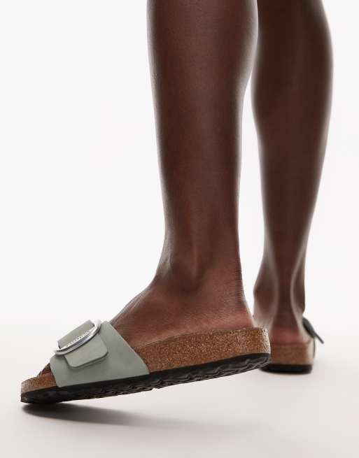 Birkenstock - Madrid - Salviegrønne sandaler med stort spænde, 3 af 4