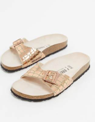 rose gold birkenstocks