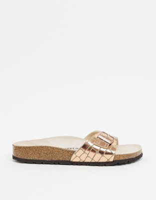 rose gold birkenstock sandals