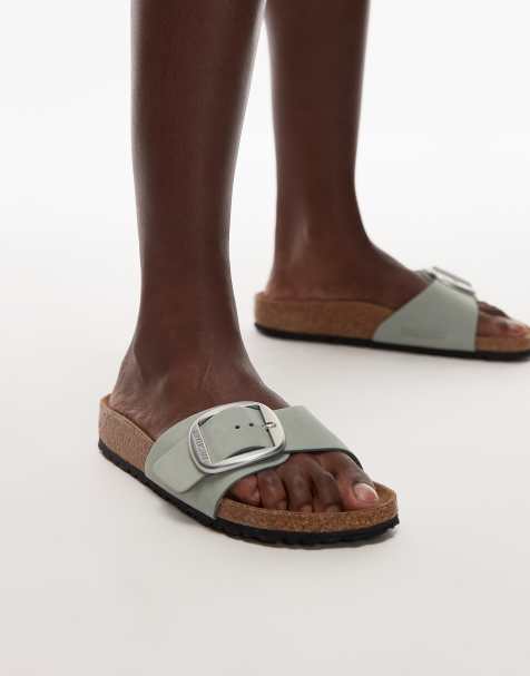 Birkenstock - Madrid - Sandalen met grote gesp in saliegroen - view 1