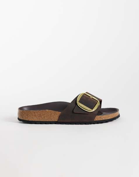 Birkenstock Madrid sandaler med stor spänne i habana brown - view 1