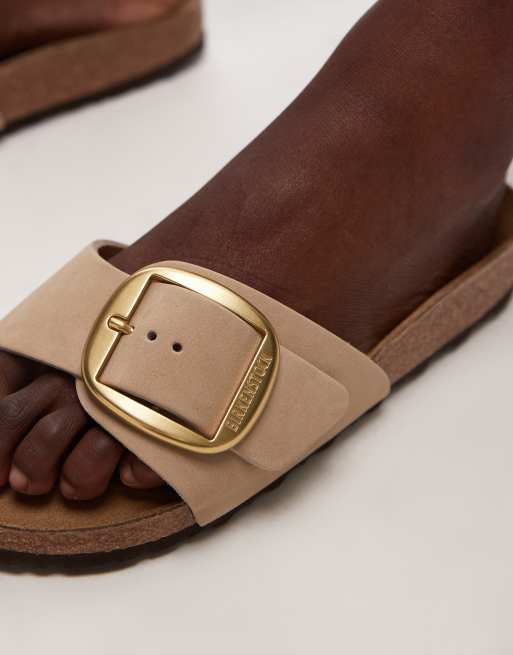 Birkenstock – Madrid – Sandfärgade sandaler med stora spännen, 4 av 4