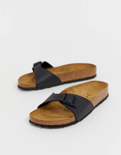 Birkenstock – Madrid – Schwarze Slider-Sandalen