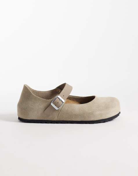 Birkenstock - Mantova - Mary Jane schoenen in taupe suède - view 1